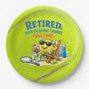 Tennis Saying for Tennis Players and Tennis Fans Paper Plate