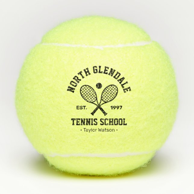 Tennis School Personalized Tennis Balls (Front)