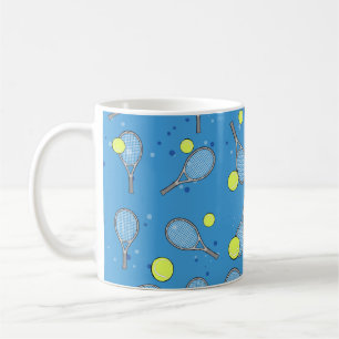 Tennis Seamless Pattern - Racket and Ball   Coffee Mug