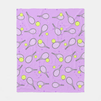 Tennis Seamless Pattern - Racket and Ball   Fleece Blanket