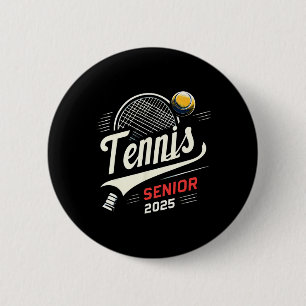 Tennis Senior 2025 Graduation Cl Of 2025 Graduate 2 Inch Round Button