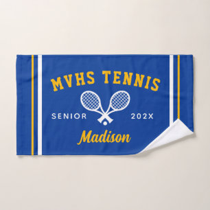 Tennis Senior Night Gift, Custom Name Sports Hand Towel