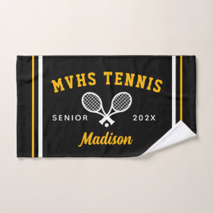 Tennis Senior Night Gift, Custom Name Sports Hand Towel