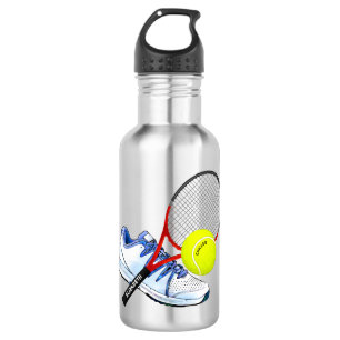 Tennis Shoe Ball And Racket With Your Custom Text 532 Ml Water Bottle