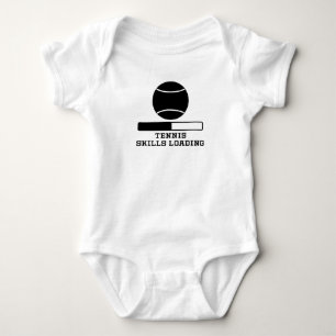 Tennis Skills Loading Baby Bodysuit