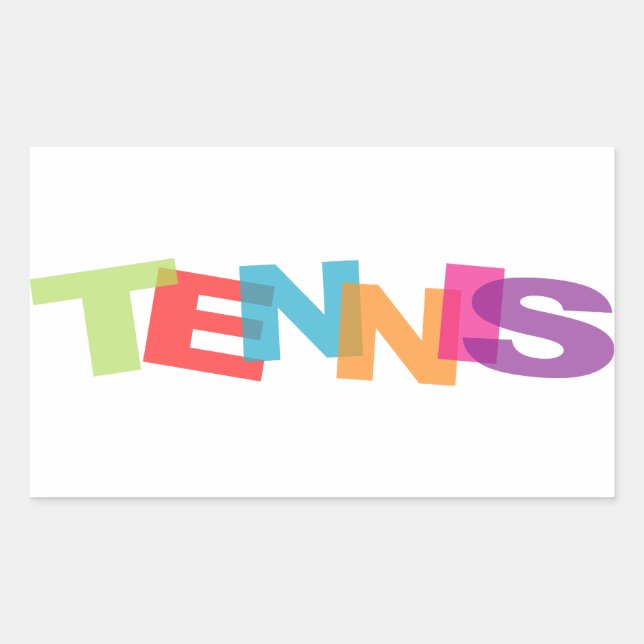 Tennis slogan sticker (Front)