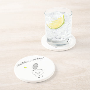 Tennis smash drink coaster