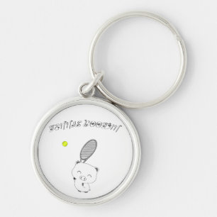 Tennis smash keychain