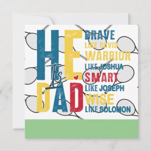 Tennis Smash Serve: Tennis Dad Father's Day Card