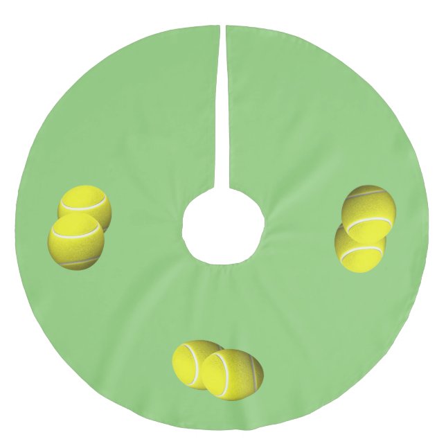 Tennis Sport Design Brushed Polyester Tree Skirt (Front)
