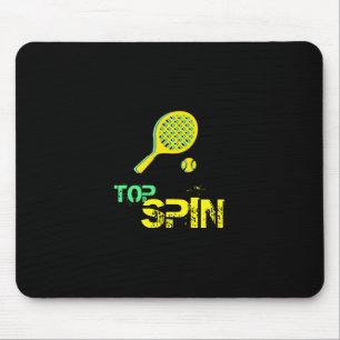Tennis Sport Pop Art, Green & Yellow Racket & Ball Mouse Pad