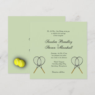 Tennis Sport Thème Mariage Invitations