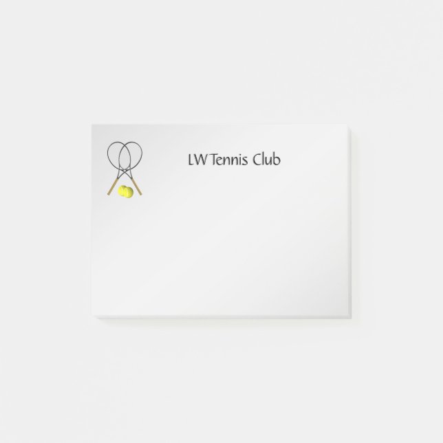 Tennis Sport Theme Personalized Post-it Notes (Front)
