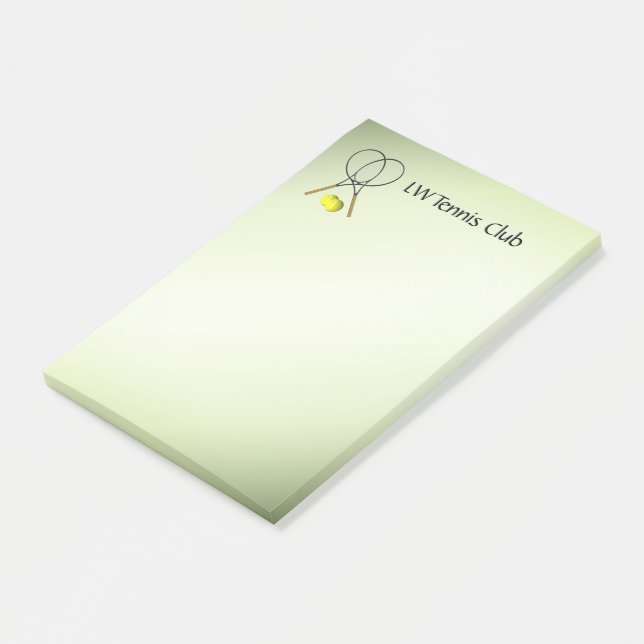 Tennis Sport Theme Personalized Post-it Notes (Angled)