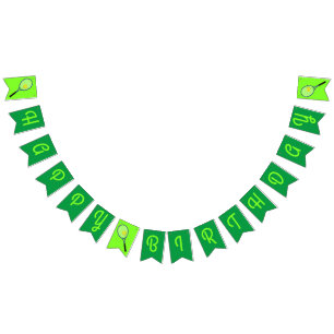 Tennis Sports Birthday Party Bunting Flags