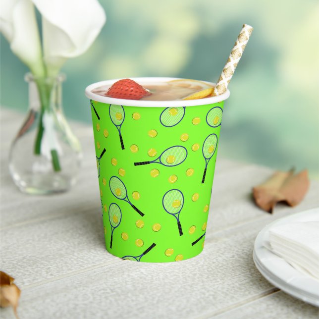Tennis Sports Birthday Party Paper Cups (Insitu)