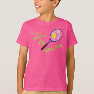 Tennis Sports Birthday Party Pink T-Shirt
