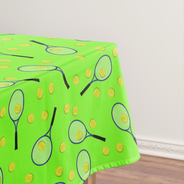 Tennis Sports Birthday Party Tablecloth (In Situ)