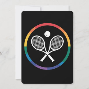 Tennis Sports Rainbow LGBTQ Gay Pride Ally Invitation