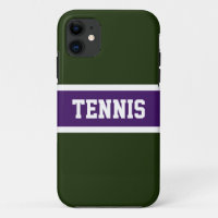 TENNIS Sporty Bold Purple Forest Green Stripes