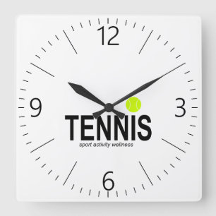 Tennis Square Wall Clock