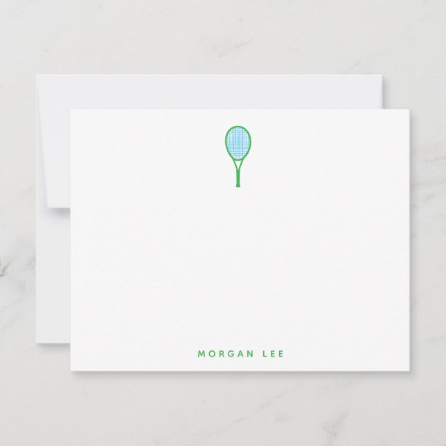 Tennis Star Custom Note Card (Front)