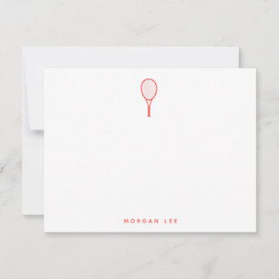 Tennis Star Custom Note Card
