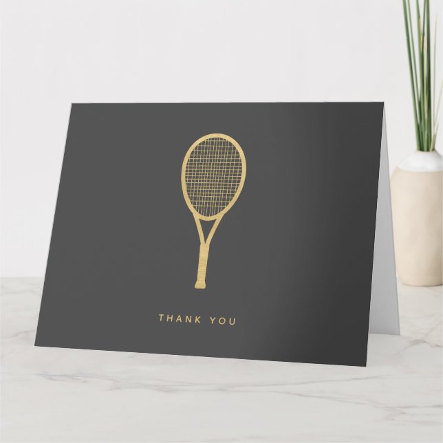 Tennis Star Folded Thank You Card (Front)