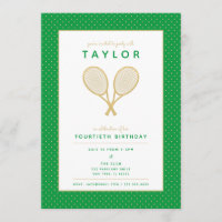 Tennis Star Party Invitation