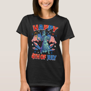 Tennis Statue Of Liberty 4th Of July Women America T-Shirt