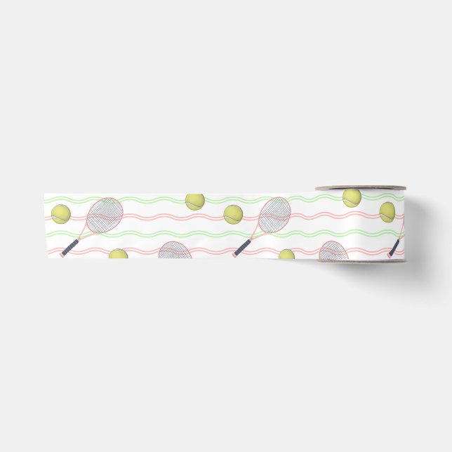 Tennis Stripes Satin Ribbon (Front)