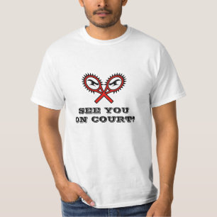 Tennis T-Shirt with humour See you on court!