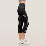 Tennis Team Name Club Camp Personalized Cute  Capri Leggings<br><div class="desc">Cute and elegant tennis-themed cropped leggings personalized with your tennis team,  club,  camp or group name in a feminine and girly script font with a tennis racket and ball icon design,  a perfect gift for the tennis player,  coach,  camp counsellor or matching outfits.</div>