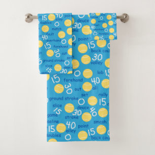 Tennis Terms Bath Towel Set