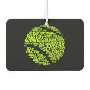 Tennis Terms Tennis Player Playing Tennis Ball Air Freshener