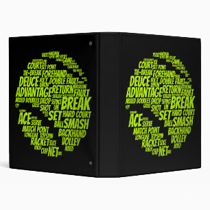 Tennis Terms Tennis Player Playing Tennis Ball Binder