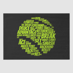 Tennis Terms Tennis Player Playing Tennis Ball Tissue Paper