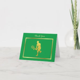 Tennis Thank You Card - Male Tennis Player