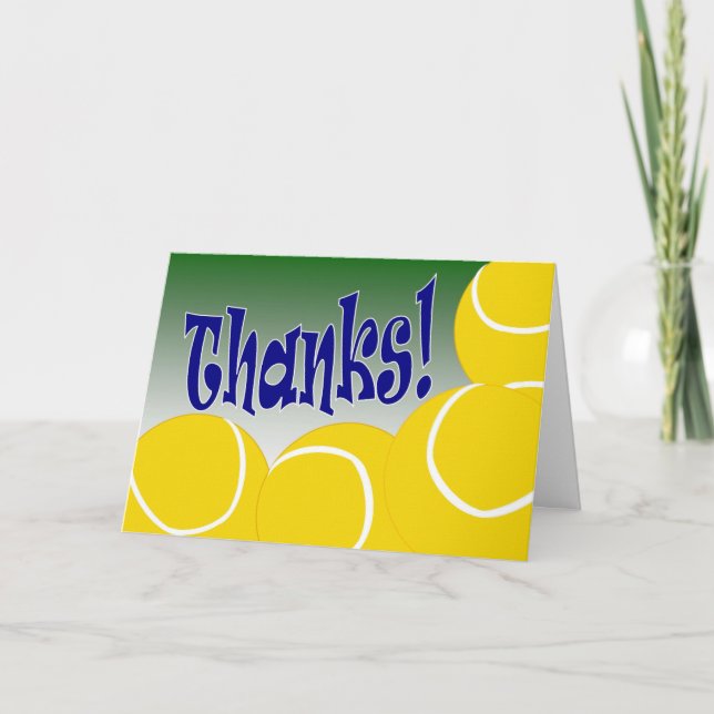 Tennis - Thank You! You Card (Front)