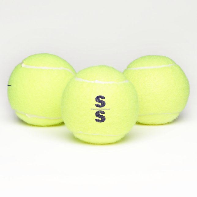 Tennis Theme Big Bold Monogrammed Balls (Multi)