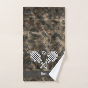 Tennis Thème Camo Nom Monogramme Tennis Ball