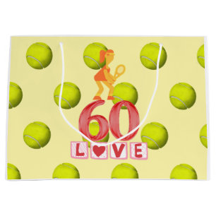 Tennis themed 60th Birthday Large Gift Bag