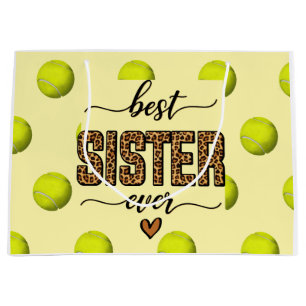 Tennis themed for Sister Large Gift Bag