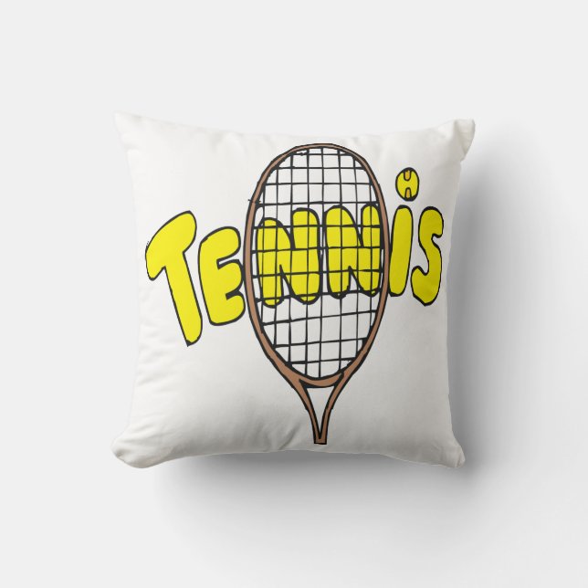 Tennis Throw Pillow (Front)