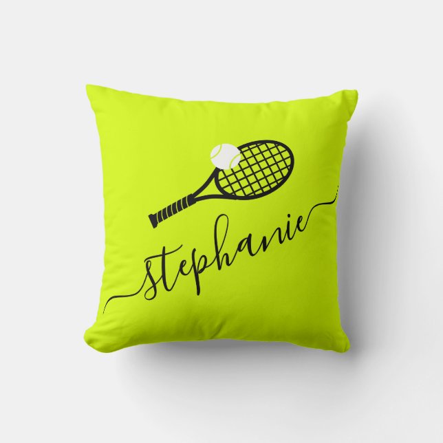 Tennis Throw Pillow (Front)