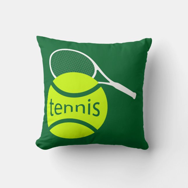 Tennis Throw Pillow (Front)