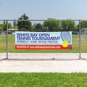 Tennis tournament open event simple graphic banner