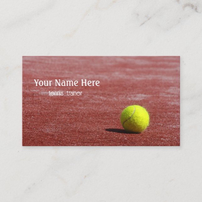 Tennis trainer business card (Front)