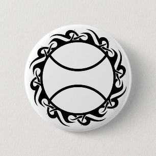 tennis. tribal. 2 inch round button