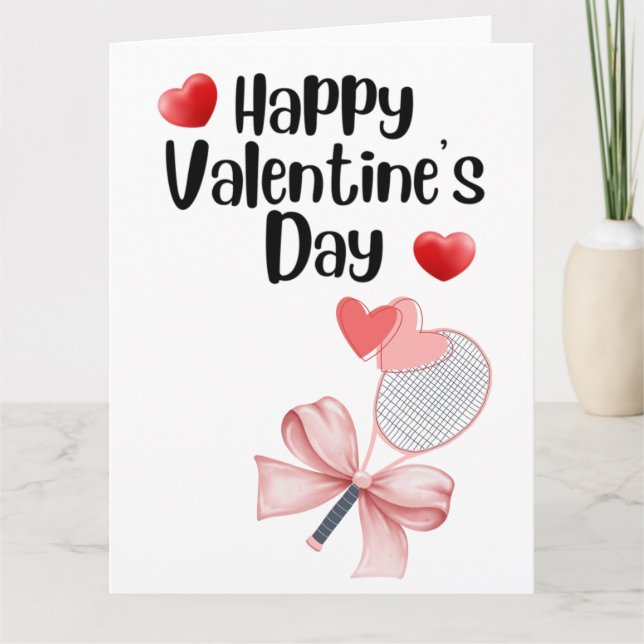 TENNIS Valentine's Day to Player with Love     Card (Front)